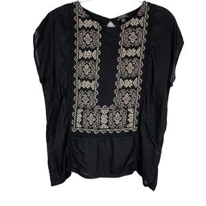 Lucky Brand Boho Embroidered Top